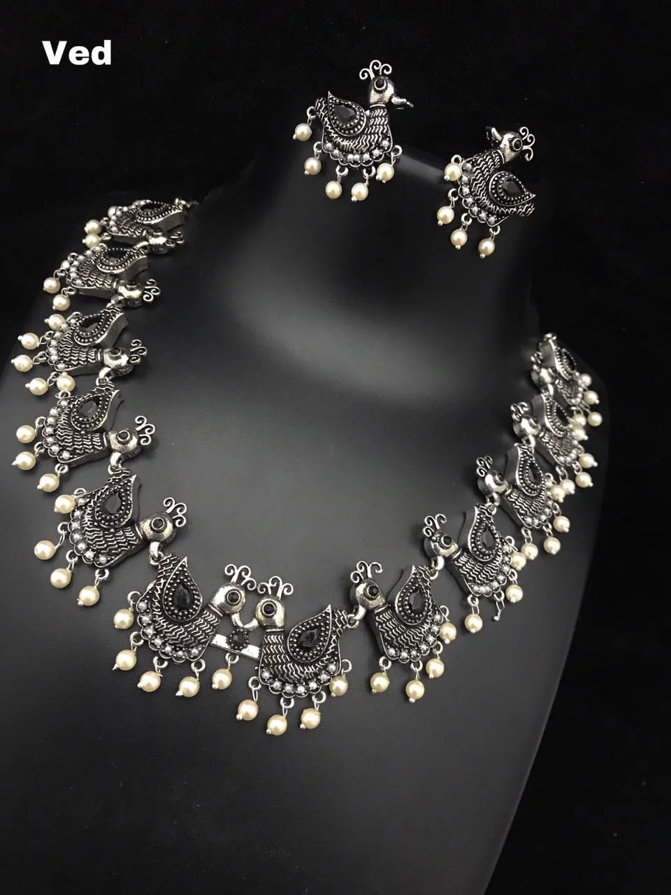 Black Oxidised Silver Necklace Black Oxidised Silver Necklace - Image 2