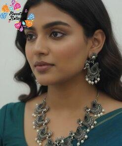 Black Oxidised Silver Necklace