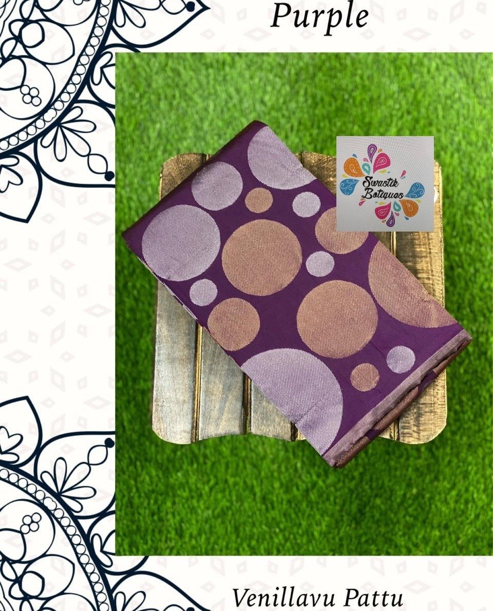 Purple Vennilavu Silk Saree Purple Vennilavu Silk Saree - Image 2