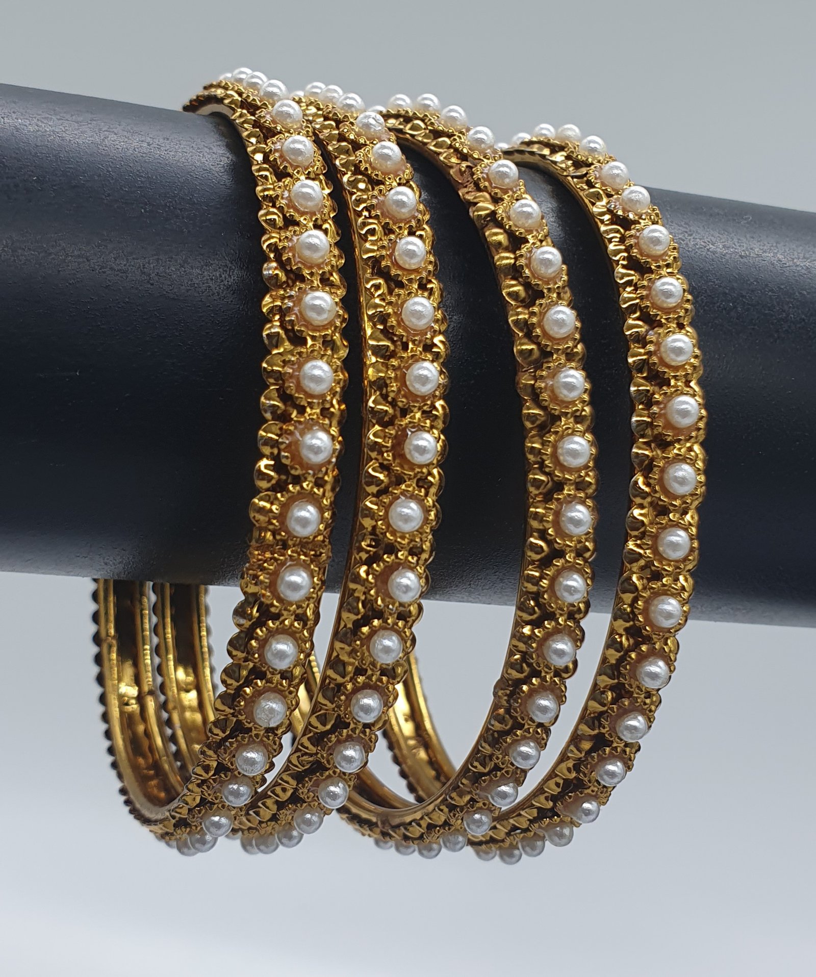 Oxidised Gold Bangles