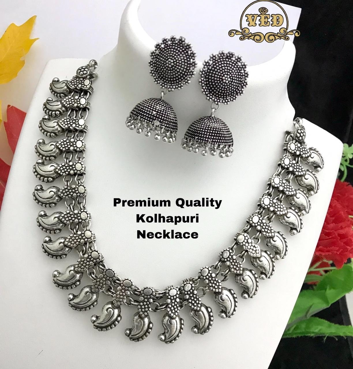 Mango Designer Oxidised Silver Necklace Mango Designer Oxidised Silver Necklace