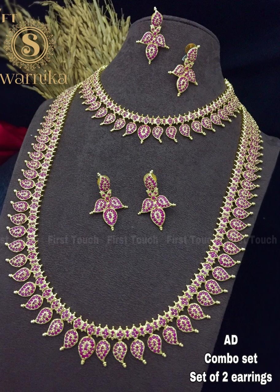 Premium Quality Antique Semi Bridal Combo With AD Stones Premium Quality Antique Semi Bridal Combo With AD Stones