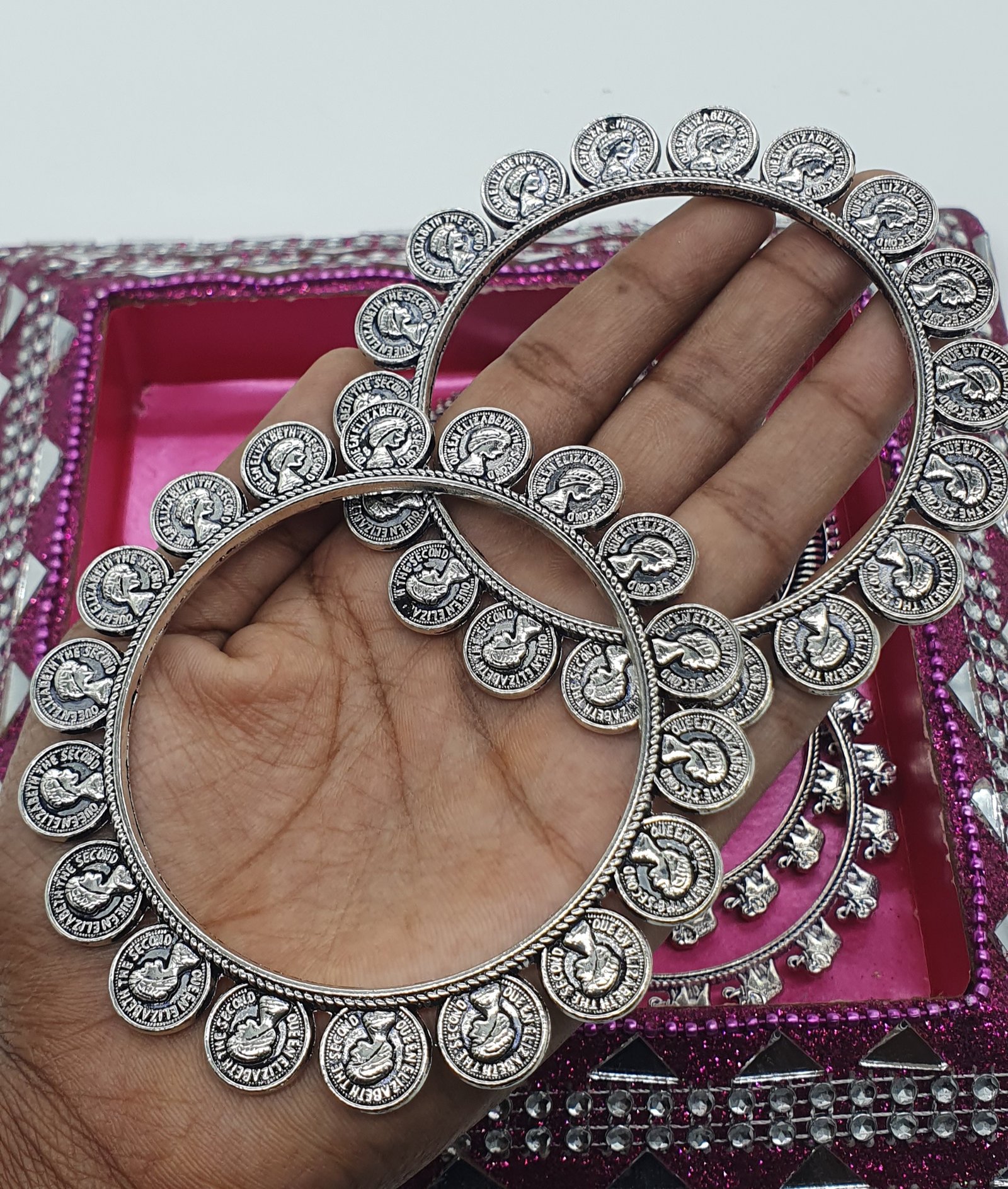 Silver Oxidised Bangle set Silver Oxidised Bangle set