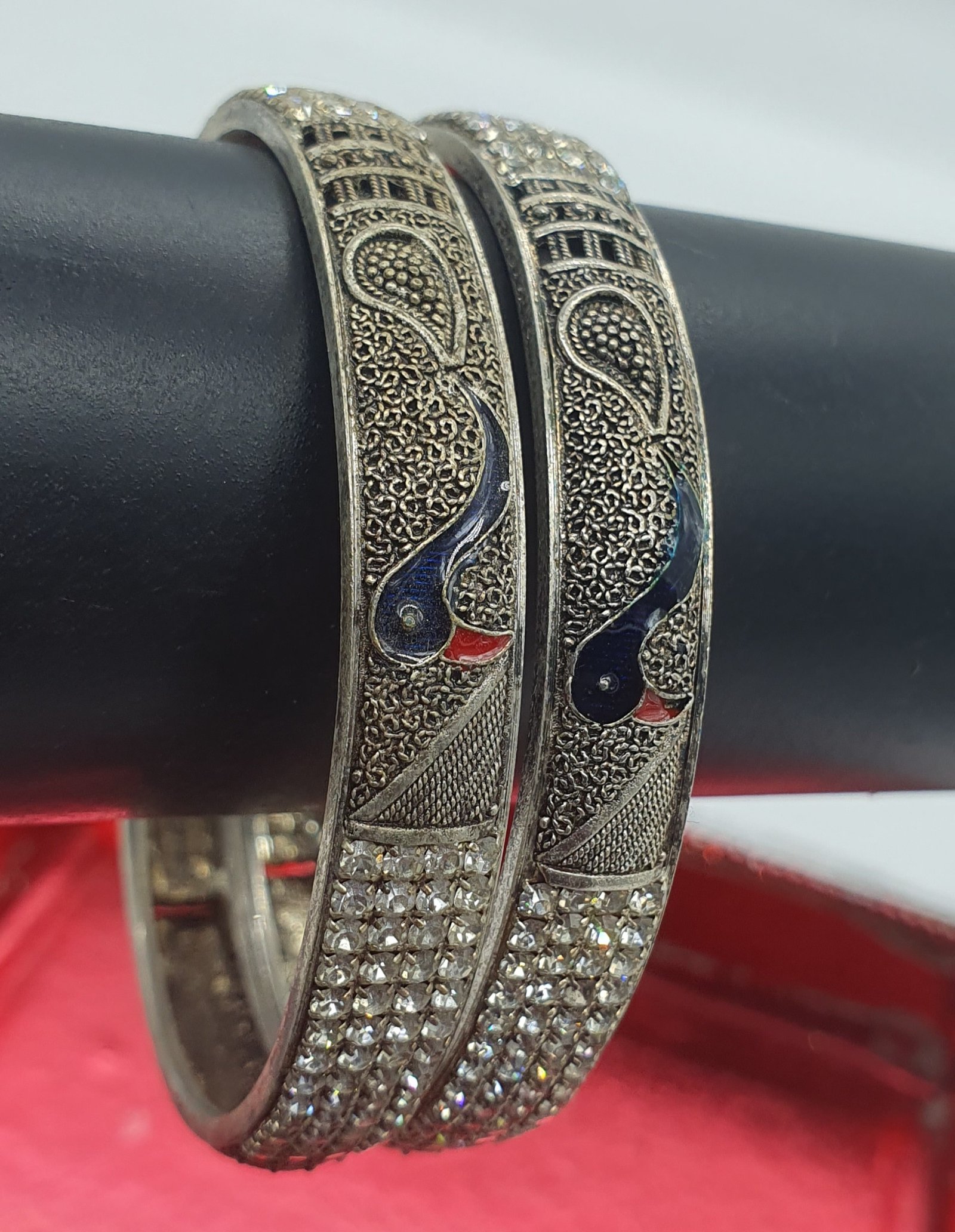 Silver Oxidised Bangle set Silver Oxidised Bangle set
