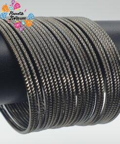 Black Silver Oxidised Bangle set
