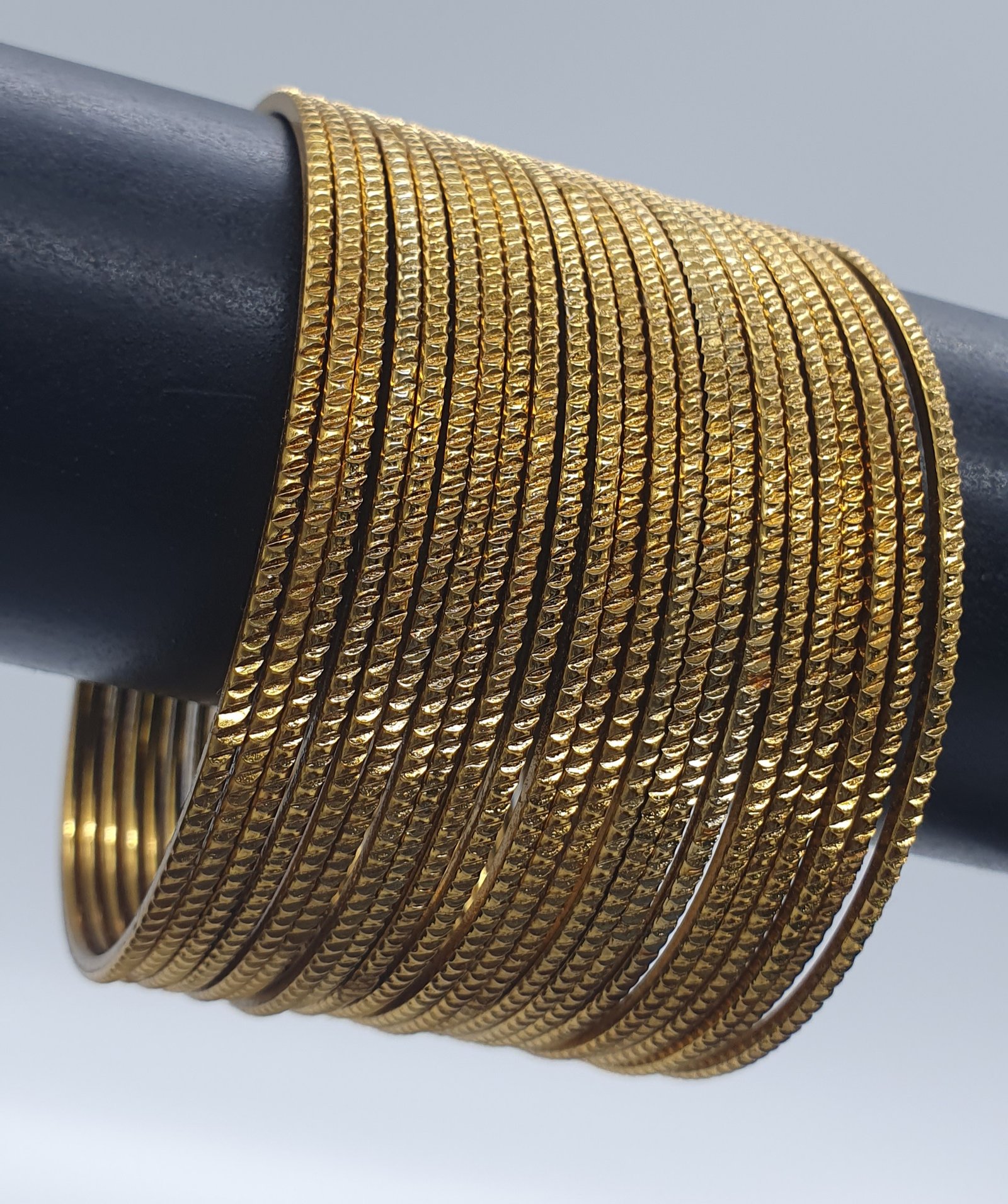 Oxidised Gold Bangles - Image 2