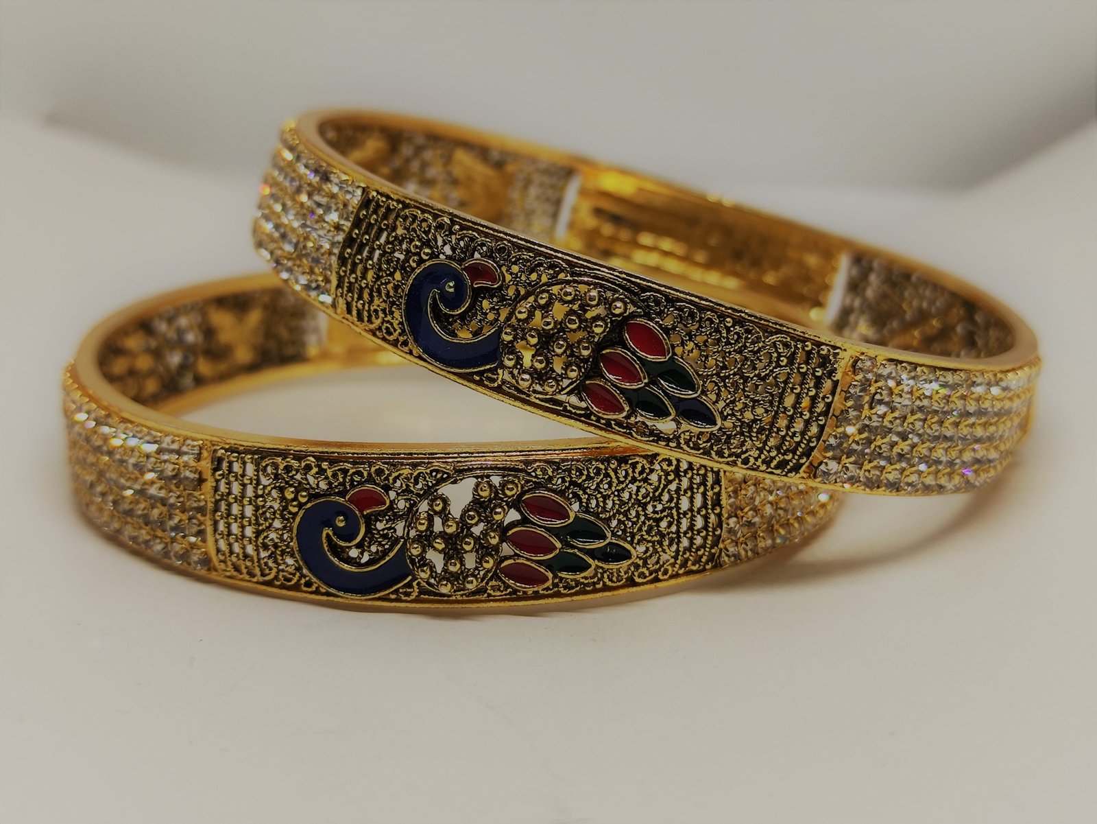 Oxidised Gold Bangles