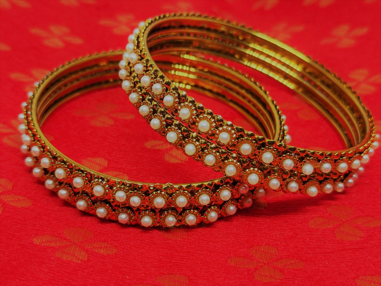 Oxidised Gold Bangles