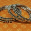 Silver Oxidised Bangle set Silver Oxidised Bangle set