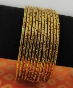 Gold Oxidised Bangle set