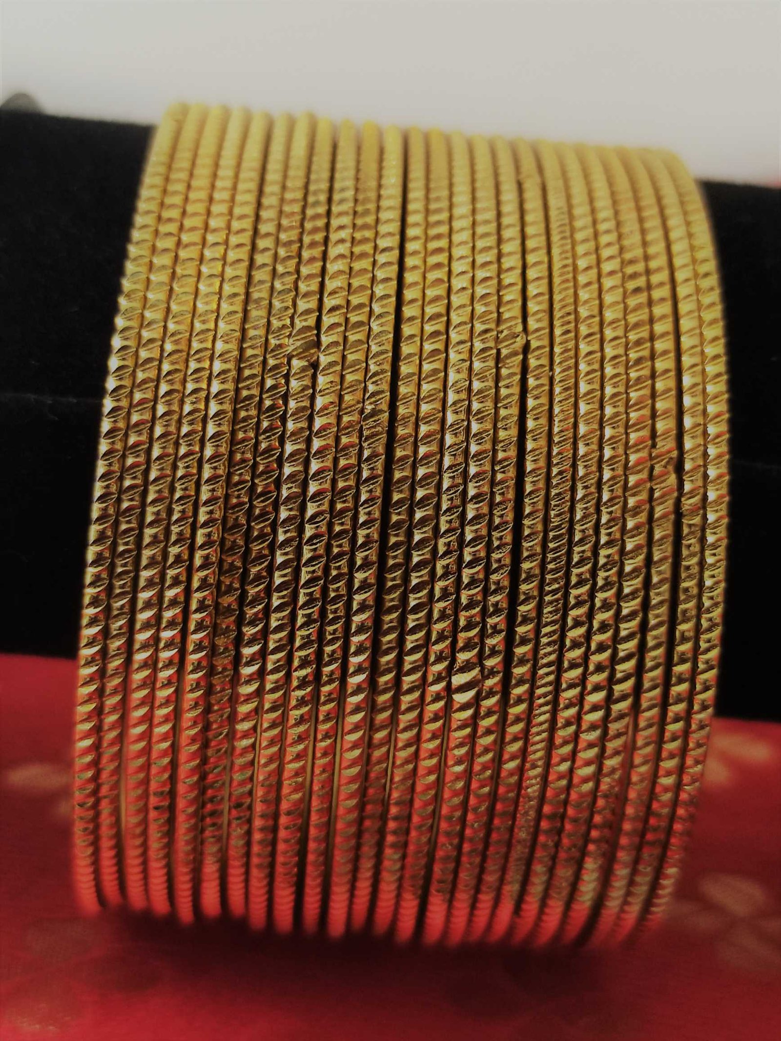 Oxidised Gold Bangles