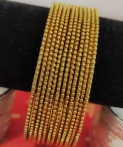 Gold Oxidised bangle set