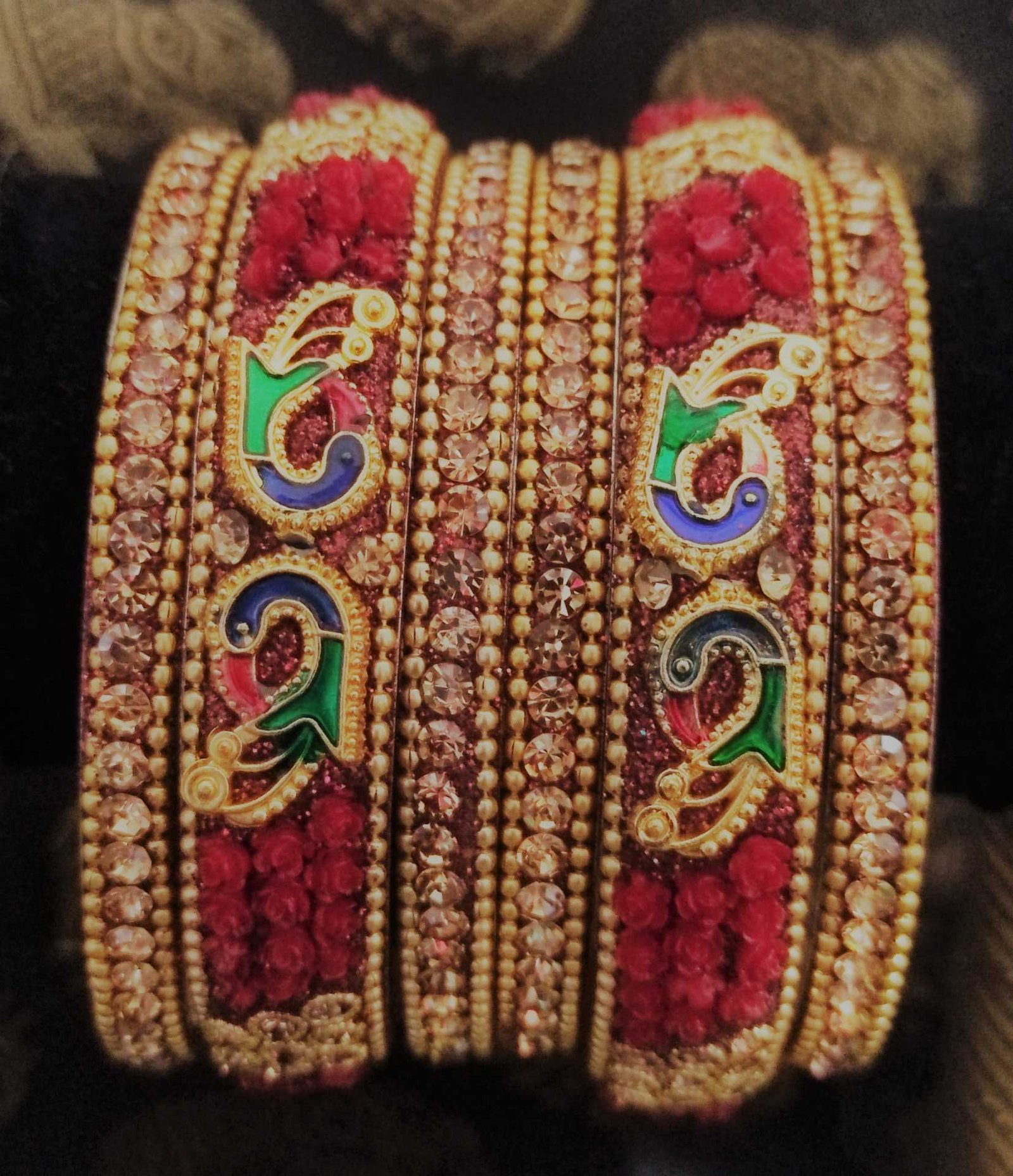 Maroon Antique Bangle set Maroon Antique Bangle set