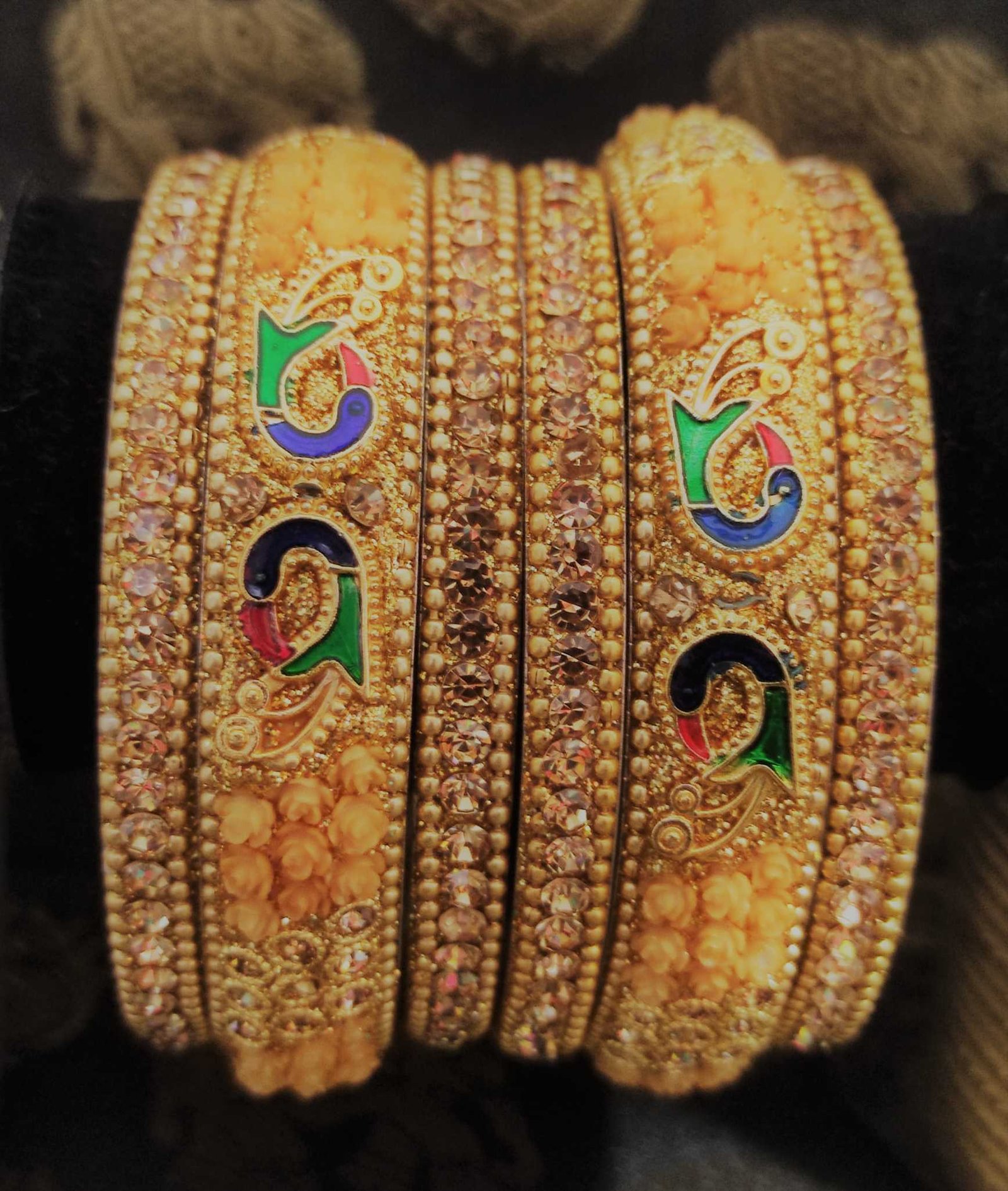 Yellow Antique Bangle set Yellow Antique Bangle set