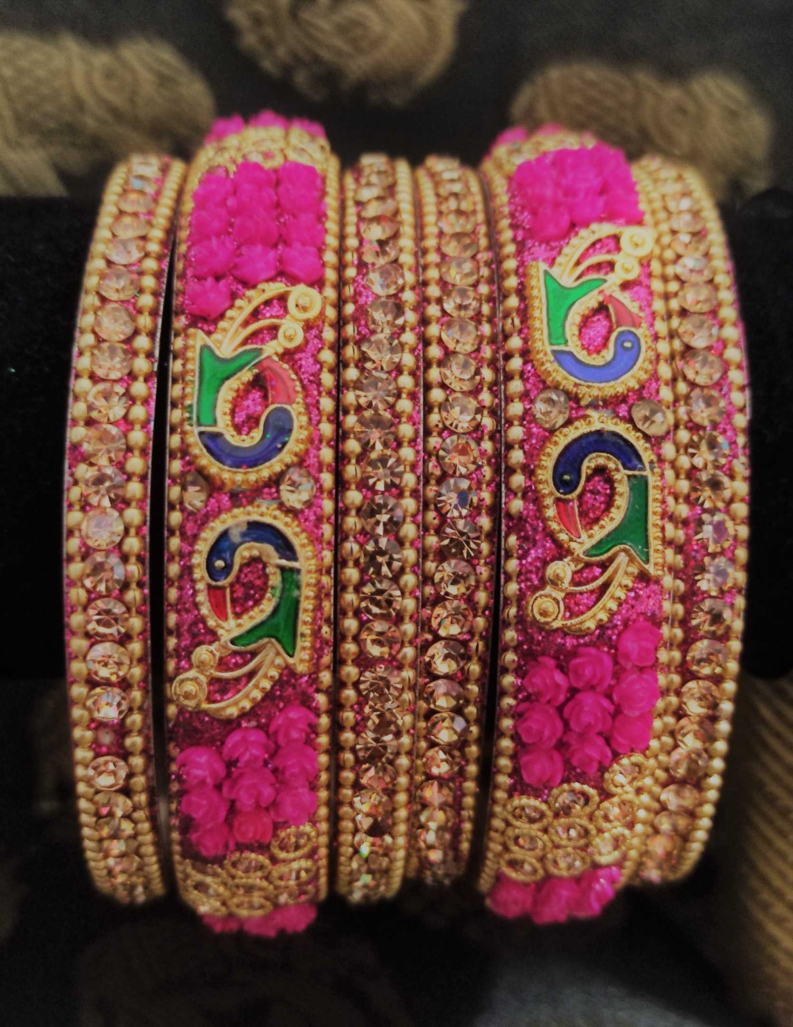 Pink Antique Bangle set Pink Antique Bangle set