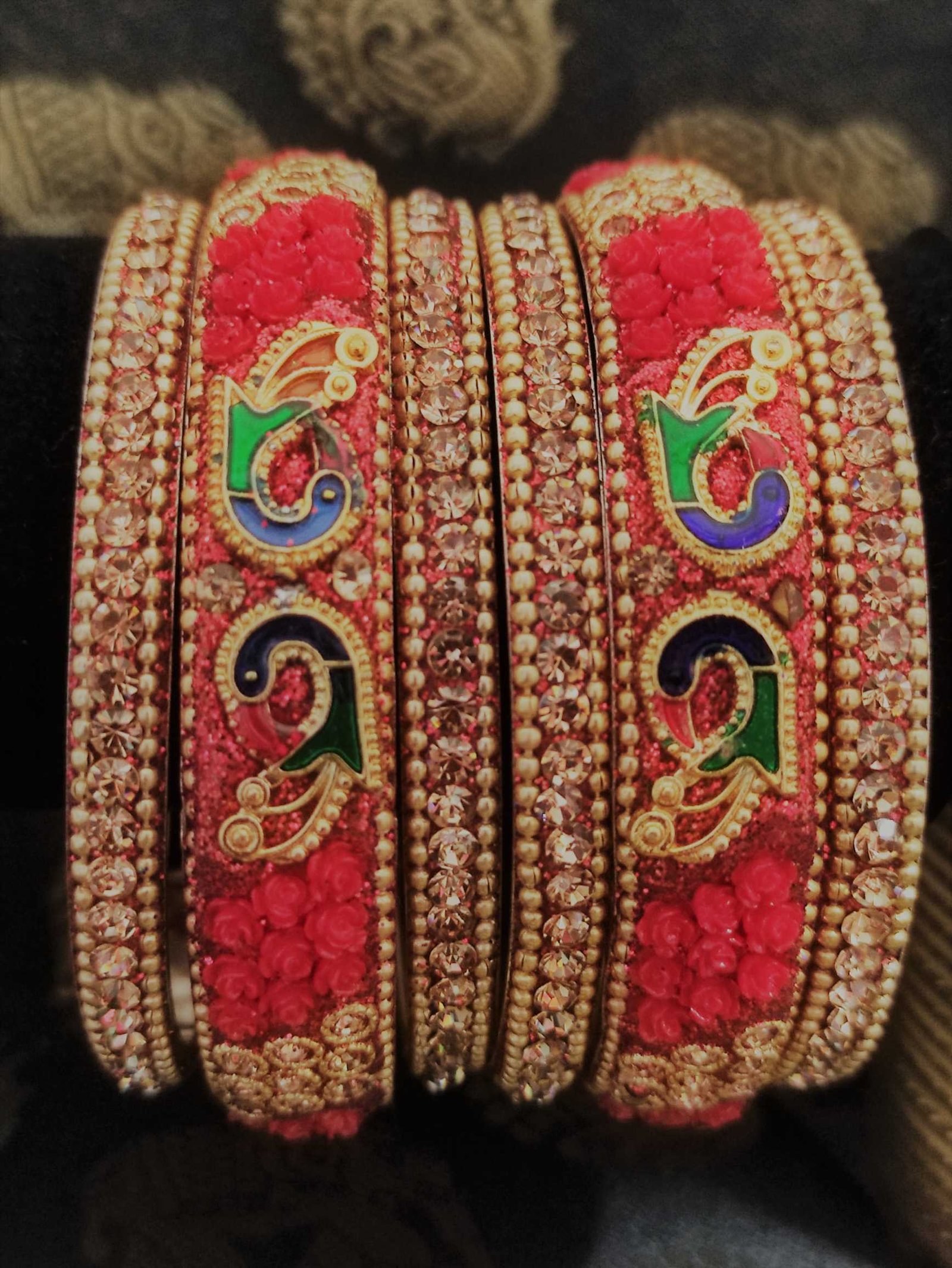 Red Antique Bangle set Red Antique Bangle set