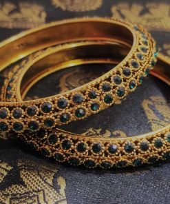 Antique Green Stones Bangle