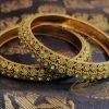 Light Green Stones Antique Bangle