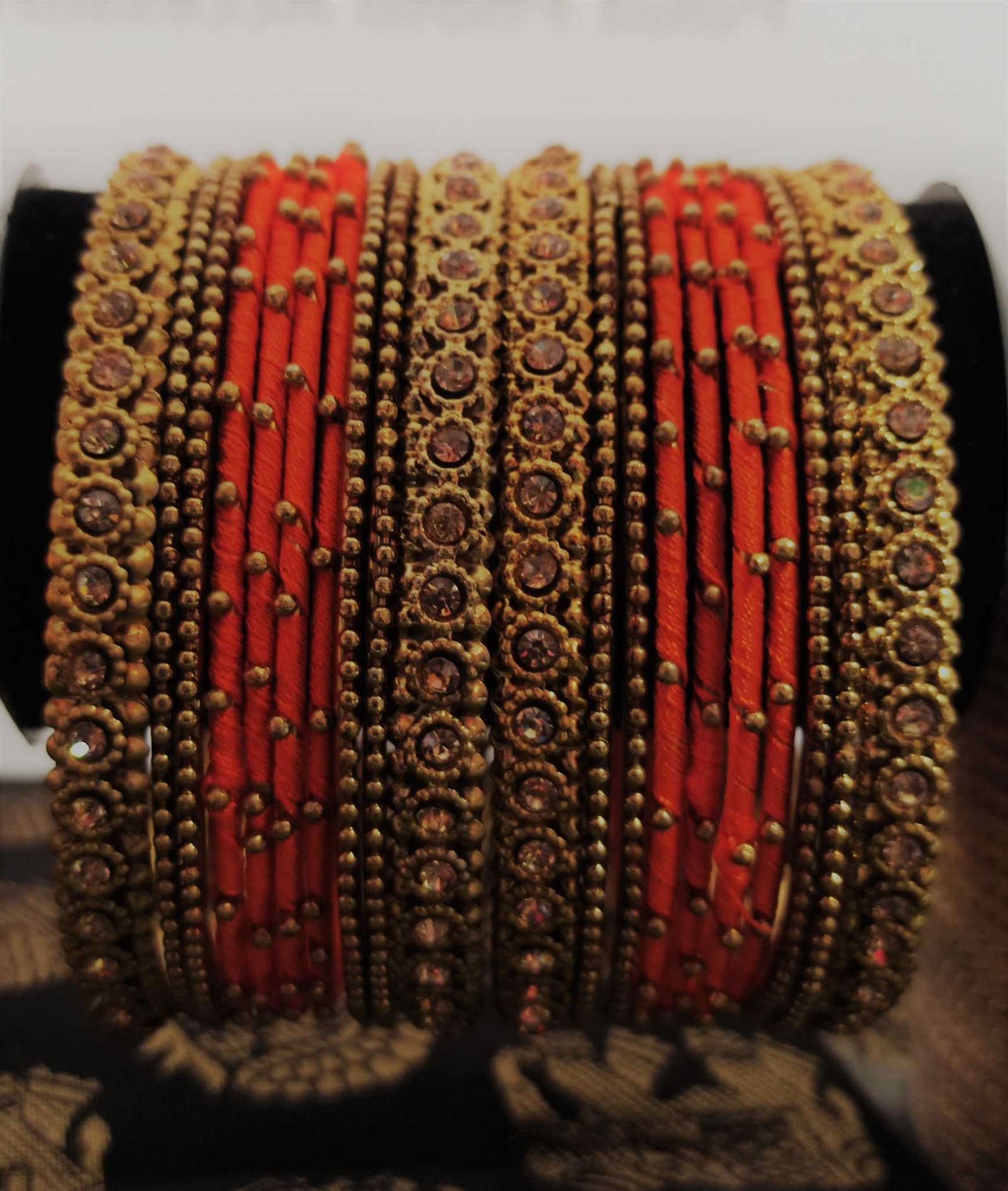 Orange Silk Thread Bangle Orange Silk Thread Bangle