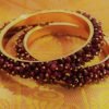 Maroon Pearl Cluster Bangle Maroon Pearl Cluster Bangle
