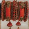 Orange Silk Thread Bangle Orange Silk Thread Bangle
