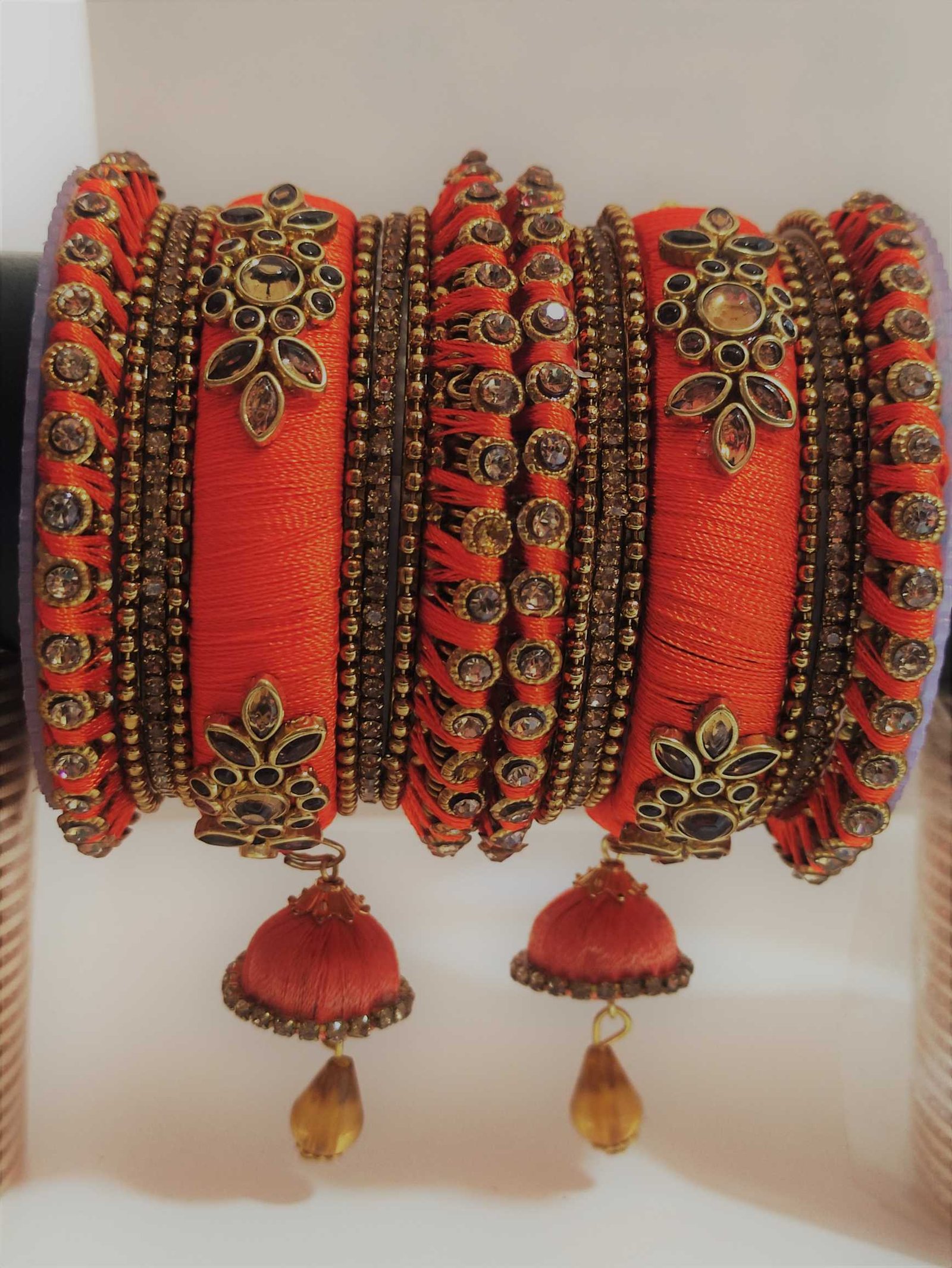 Orange Silk Thread Bangle Orange Silk Thread Bangle