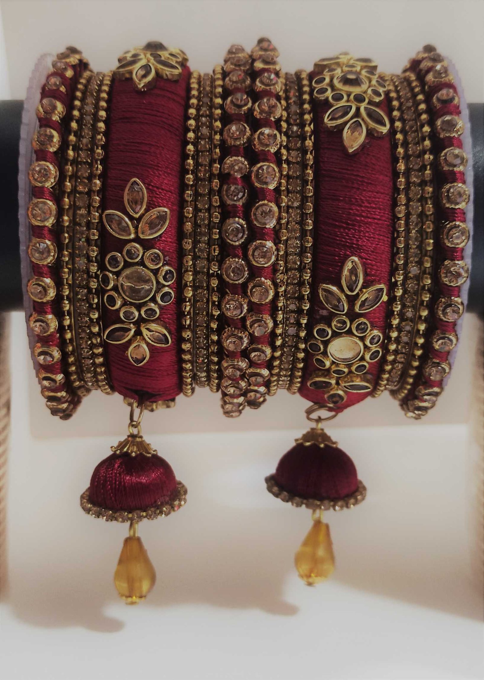 Maroon Silk Thread Bangle Maroon Silk Thread Bangle