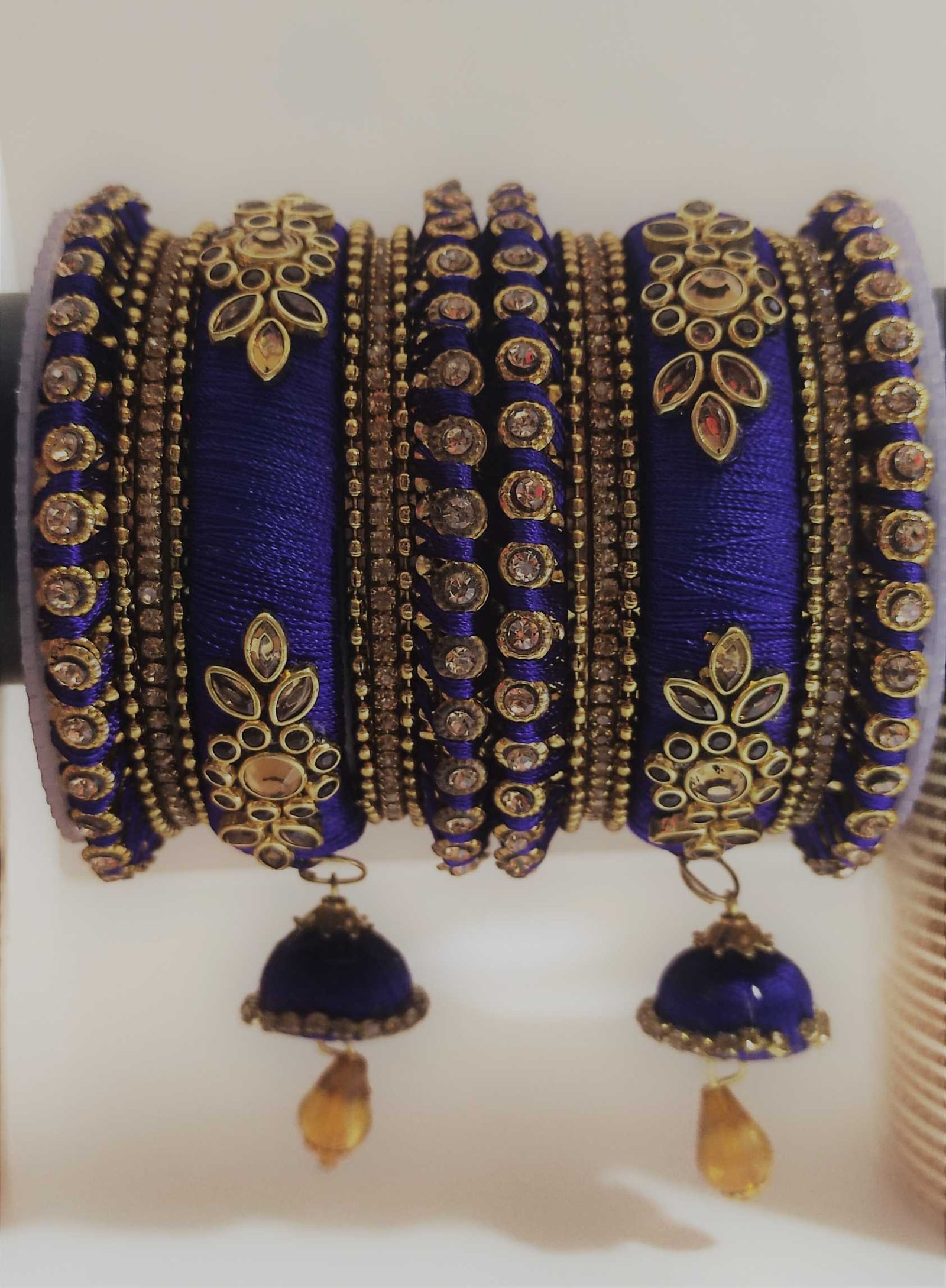 Blue Silk Thread Bangle Blue Silk Thread Bangle