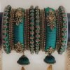 Peacock Green Silk Thread Bangle