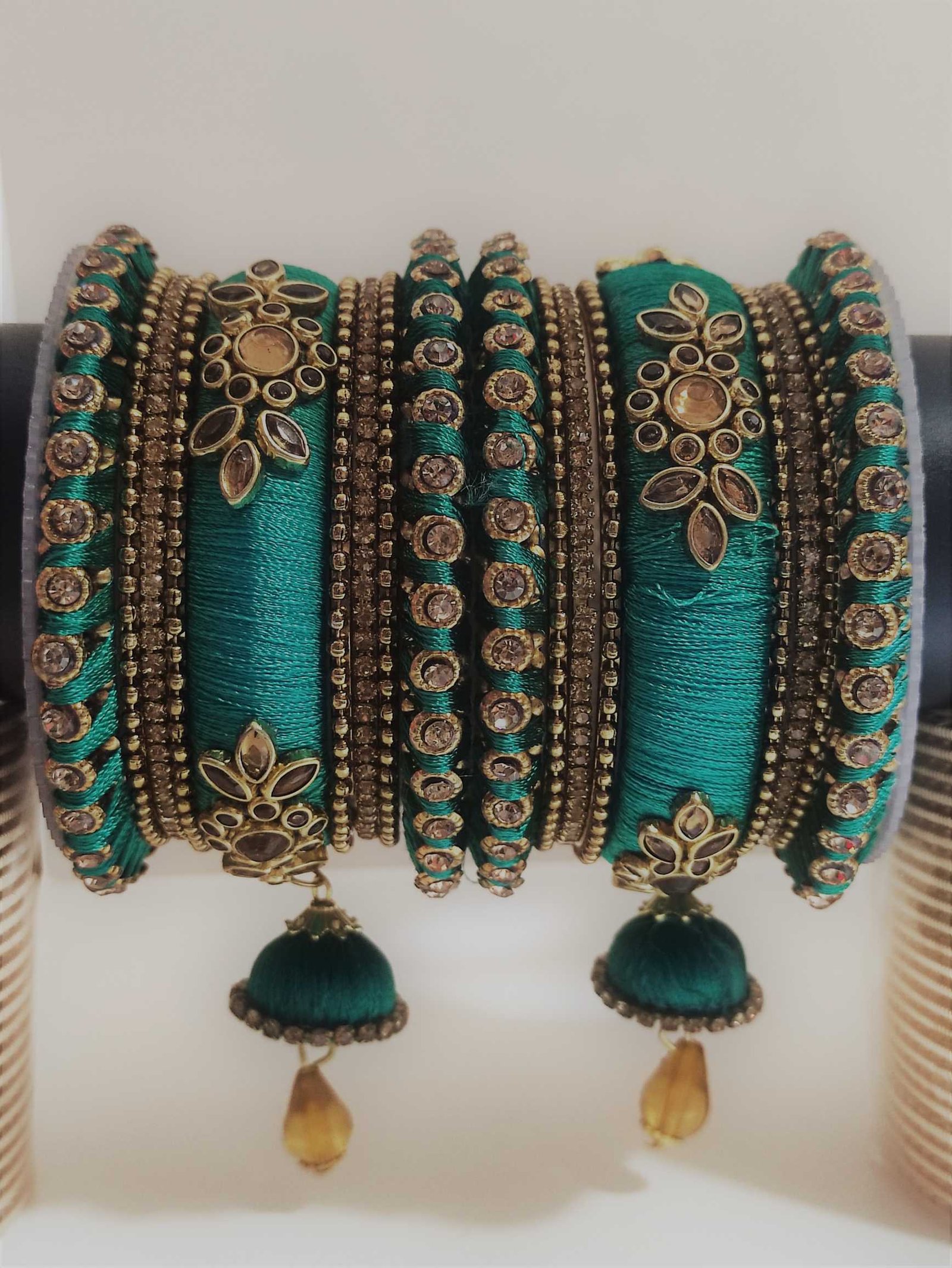 Peacock Green Silk Thread Bangle Peacock Green Silk Thread Bangle