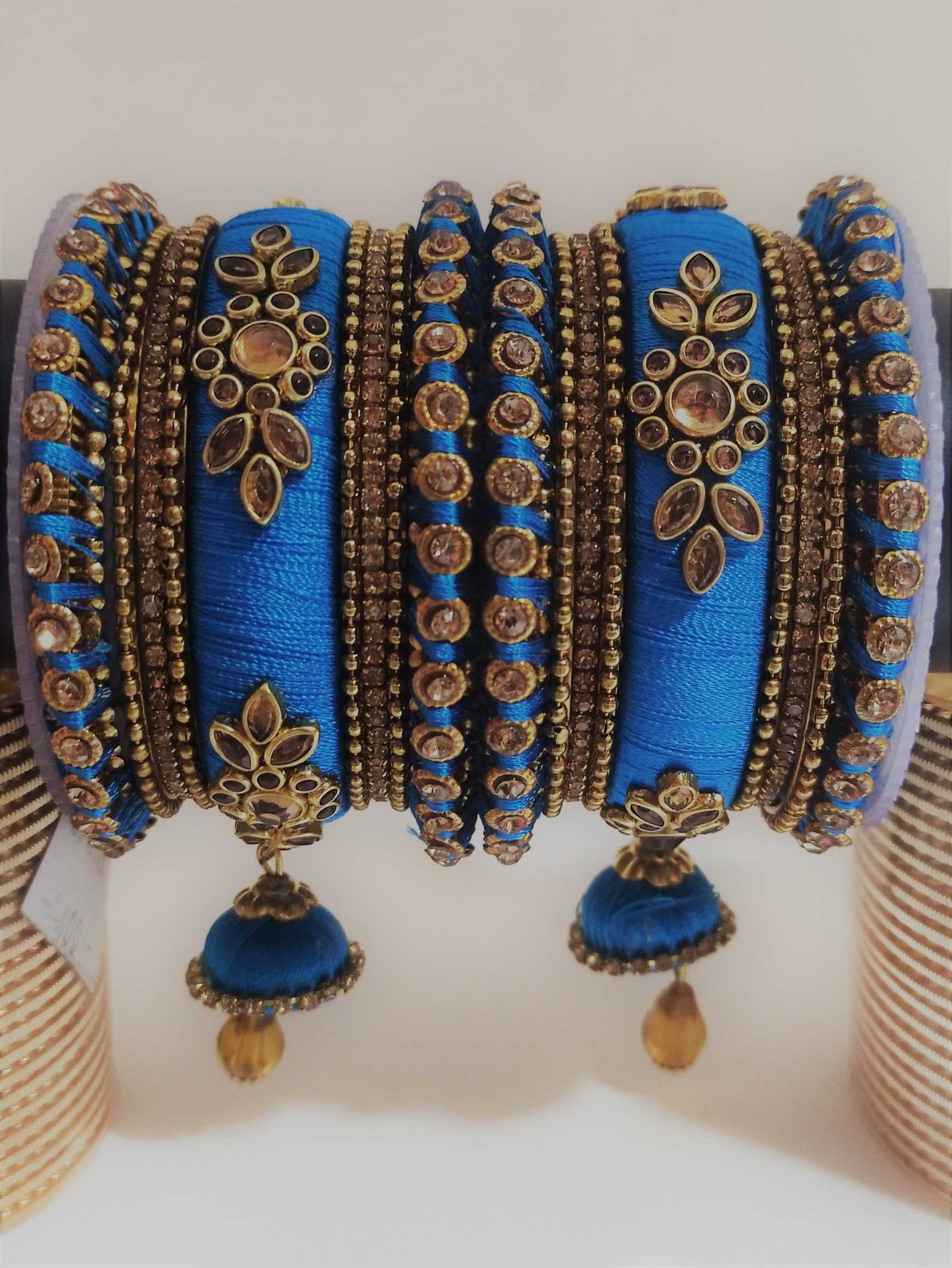 Light Blue Silk Thread Bangle Light Blue Silk Thread Bangle