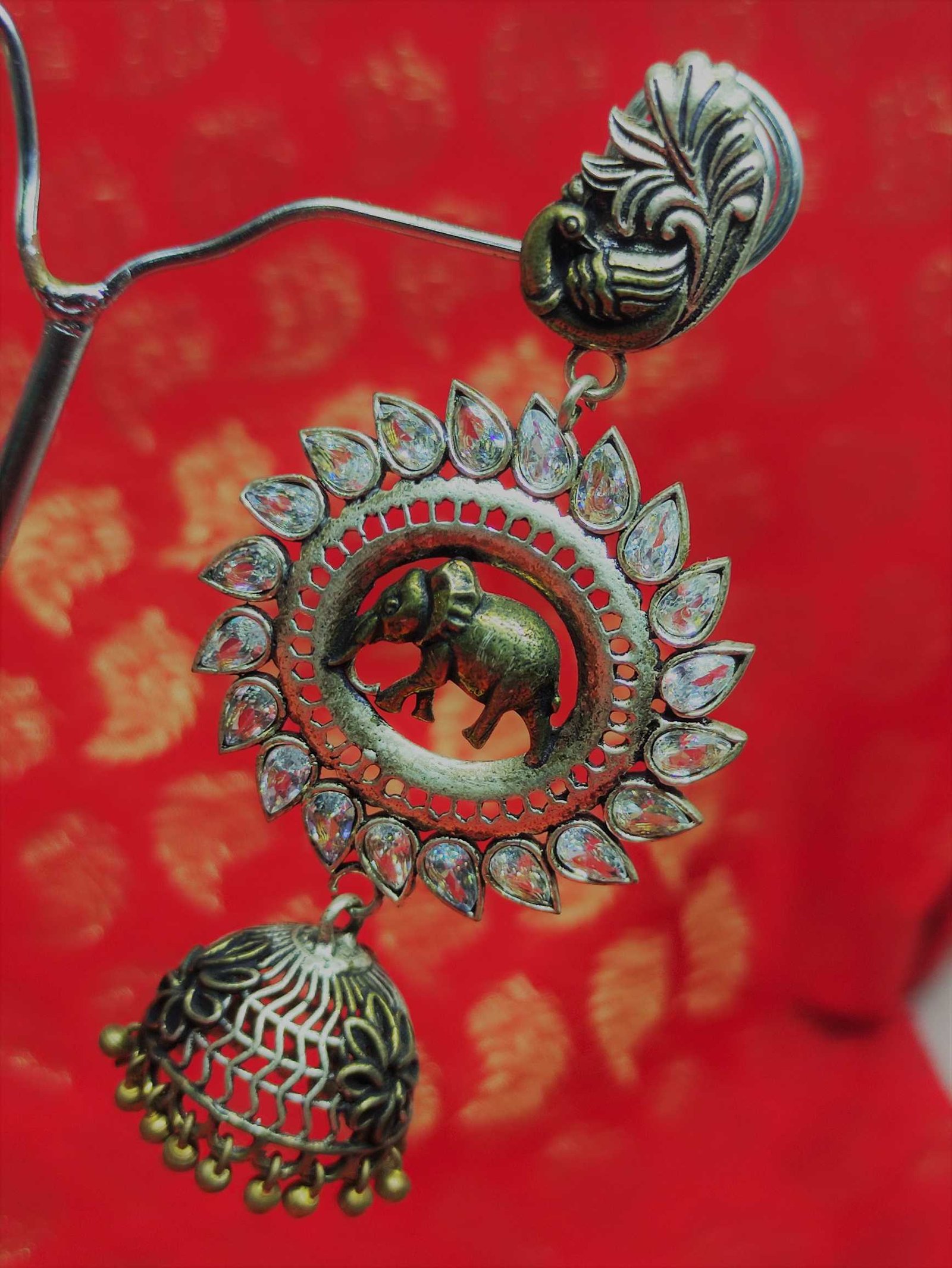 Silver Oxidised Jhumkha Silver Oxidised Jhumkha