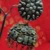 Silver Oxidised Jhumkha