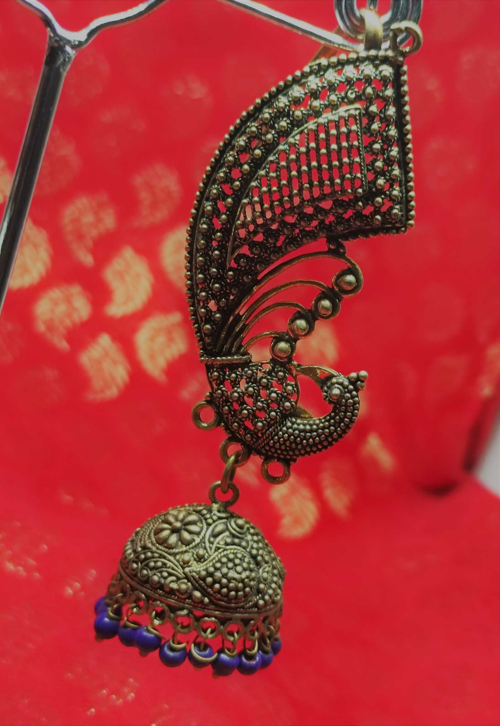 Gold Oxidised Jhumkha Gold Oxidised Jhumkha