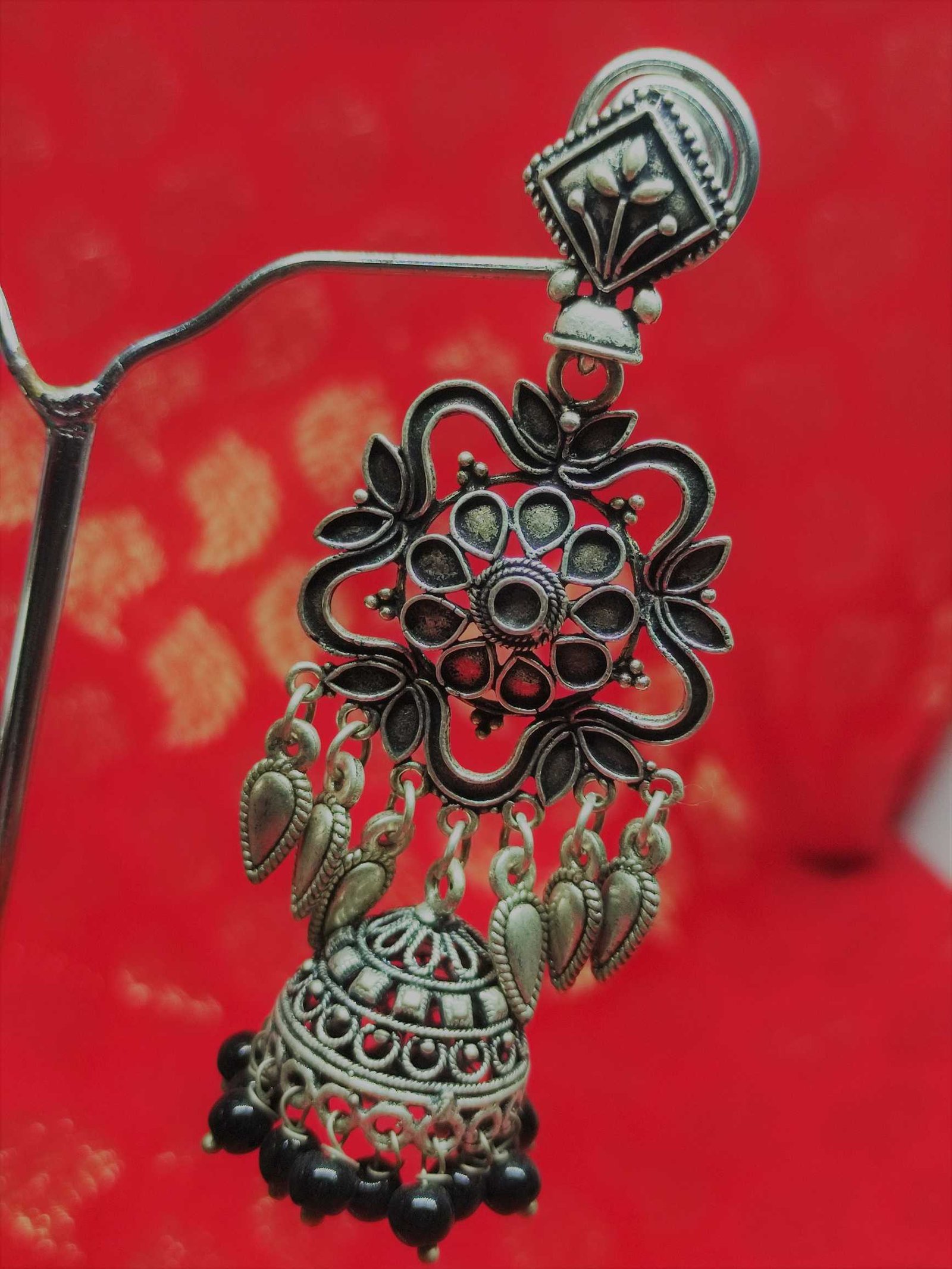 Silver Oxidised Jhumkha Silver Oxidised Jhumkha