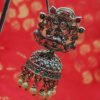 Silver Oxidised Jhumkha