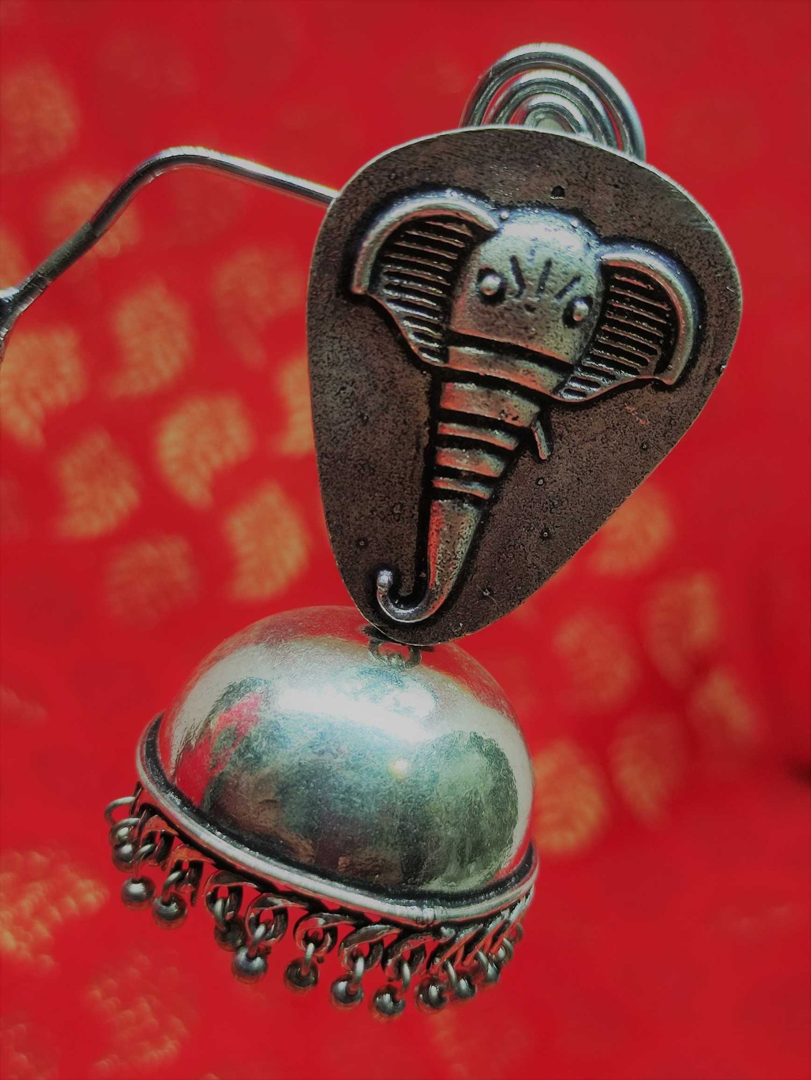 Silver Oxidised Jhumkha Silver Oxidised Jhumkha