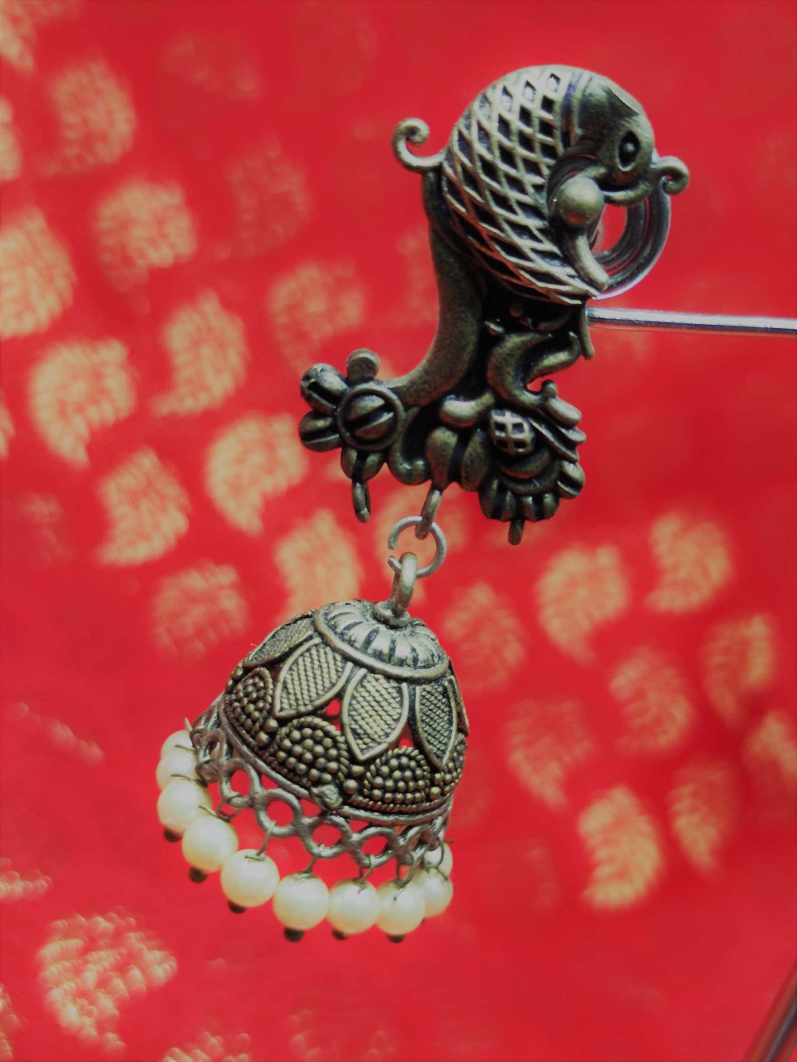 Silver Oxidised Jhumkha Silver Oxidised Jhumkha