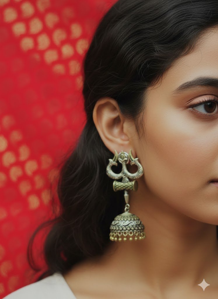 Silver Oxidised Jhumkha Silver Oxidised Jhumkha