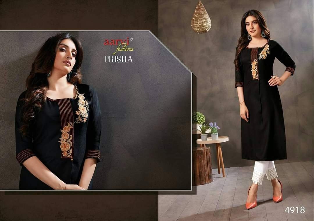 Black Color Embroidery on Heavy Pure Ruby Cotton