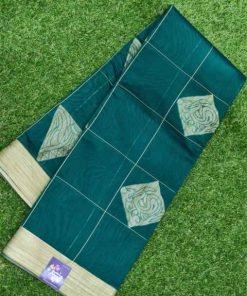 Peacock Green Silk Cotton Saree