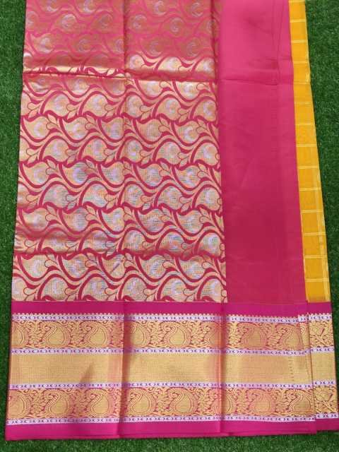 Yellow Premium Silk Cotton Saree - Image 4