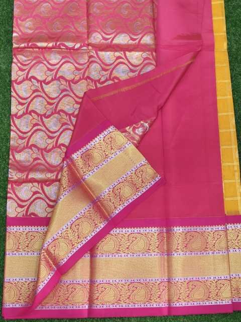 Yellow Premium Silk Cotton Saree - Image 3