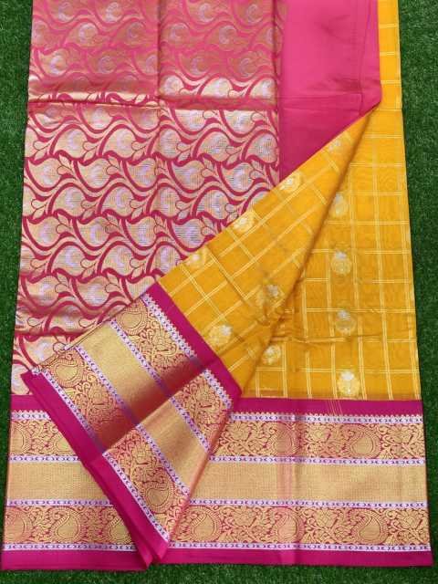 Yellow Premium Silk Cotton Saree - Image 2