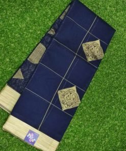 Navy Blue Silk Cotton Saree
