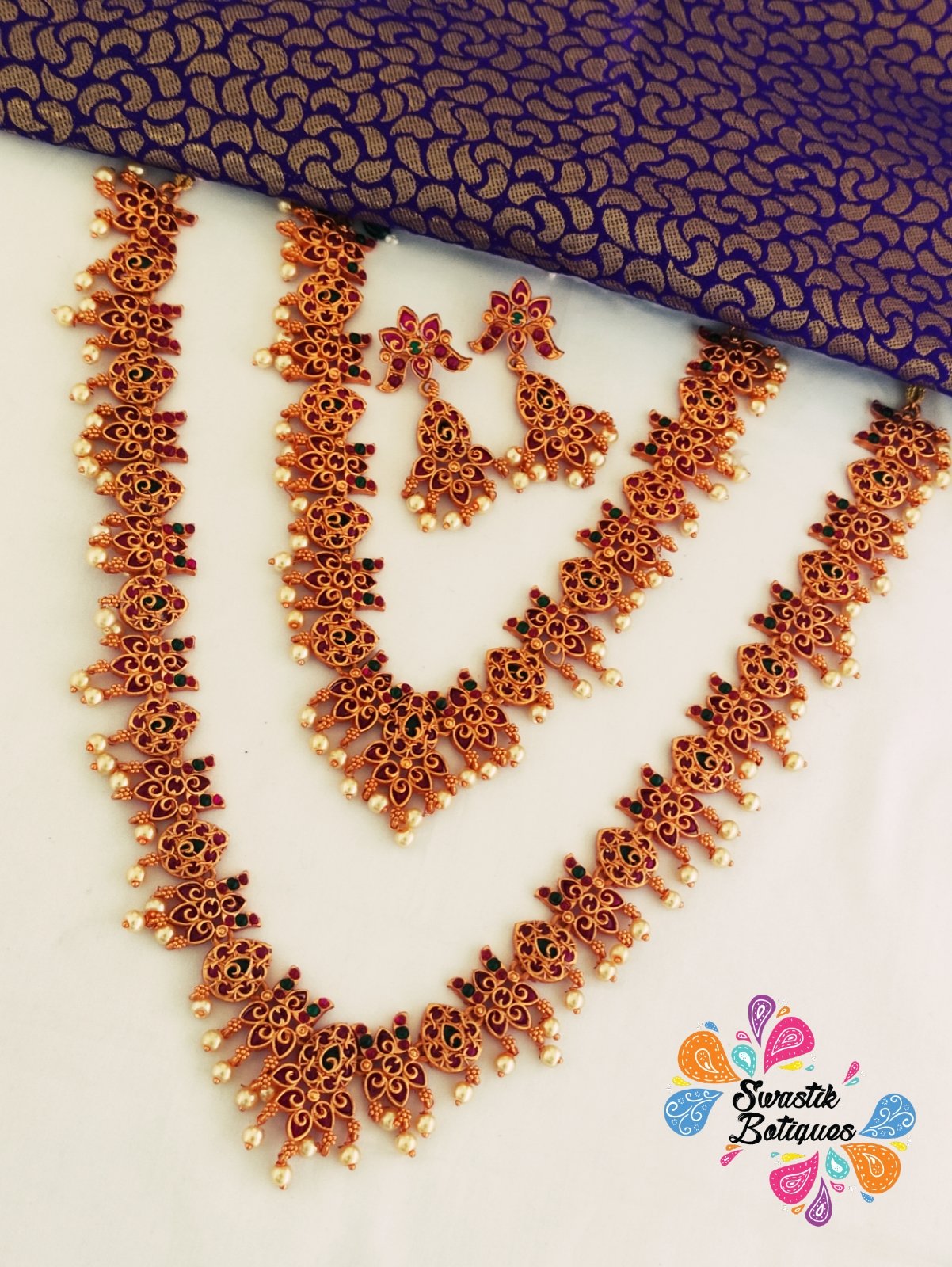 Matte Finished Semi Bridal Set Matte Finished Semi Bridal Set