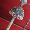 Chain Drop Silver Oxidised Jhumkha Chain Drop Silver Oxidised Jhumkha