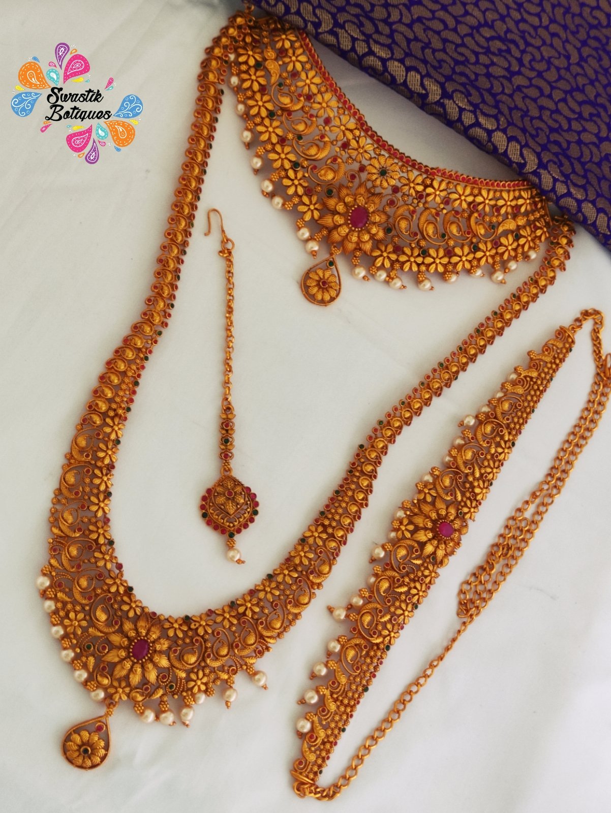 Matte Finished Semi Bridal Set Matte Finished Semi Bridal Set