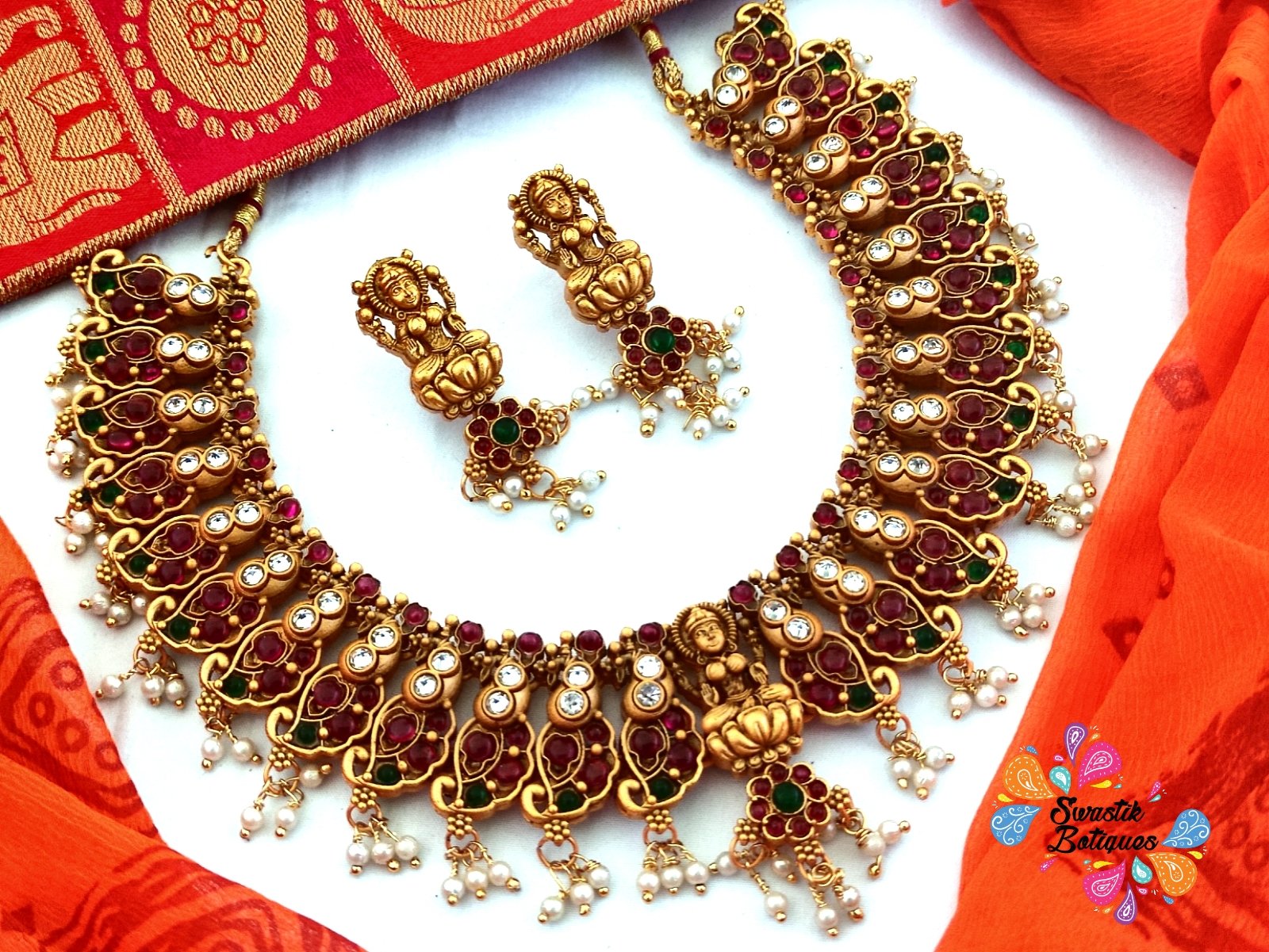 Lakshmi Matte Finished Necklace Lakshmi Matte Finished Necklace