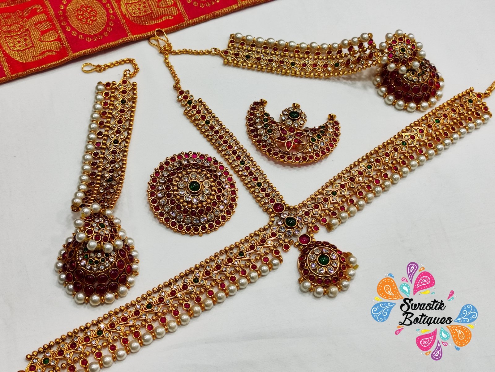 Premium Araku Head Chain Set With Earrings Premium Araku Head Chain Set With Earrings - Image 3